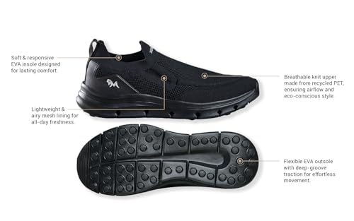 Image of Neeman's Breathe Ease Casual Slip Ons for Men | Cushioned, Lightweight EVA Sole & Airy Mesh Upper