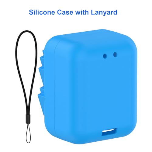 Image of Soft Silicone Case Compatible for Bitzee Disney Digital Pet Kids Toys, Full Protective Bumper Cover Accessories with Lanyard, Light Blue