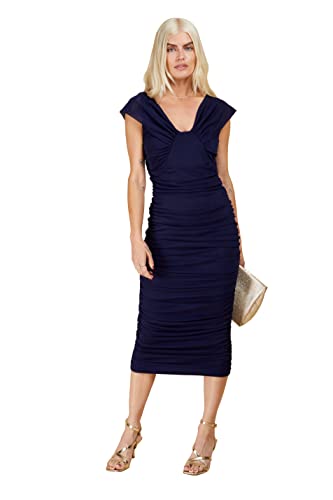 Robe midi Little Mistress en maille bleu marine pour révéler votre confiance au quotidien