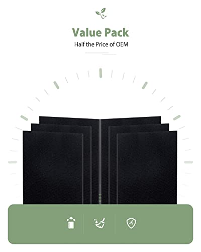 6-Pack Hrf-A300 Carbon Pre Filter Compatible With Honeywell Hpa300 Series Air Purifiers, Thickened To 1/4 Inch #TOP5