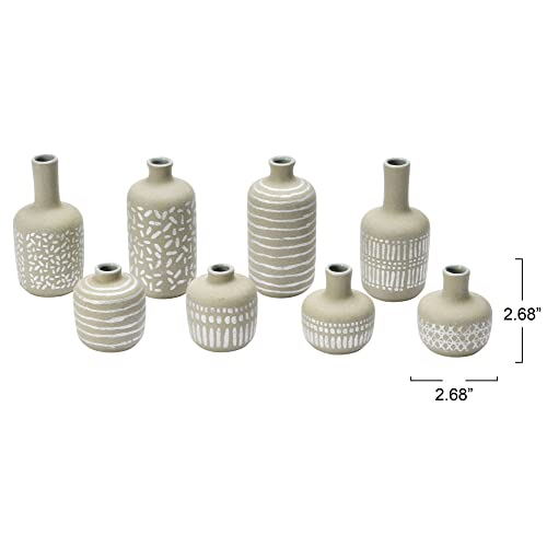 Main + Mesa Decorative Stoneware Vases, Set Of 8 #TOP3