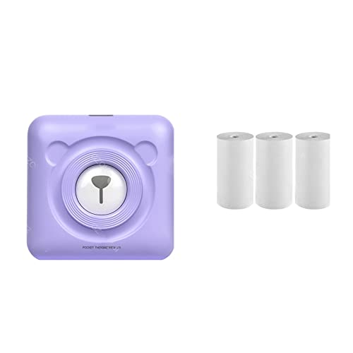 Image of Portable Printer Mini Wireless Thermal Photo Printers DIY Sticker Label Maker Self-Adhesive Paper Rolls(203dpi 3blue Notes)