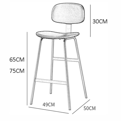Tabouret de bar confortable 65cm pour éviter le mal de dos cuisine - 3