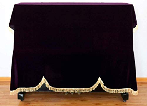 Mitef Pleuche Universal 118-131 Piano Cover Full Decorative Cover, Violet