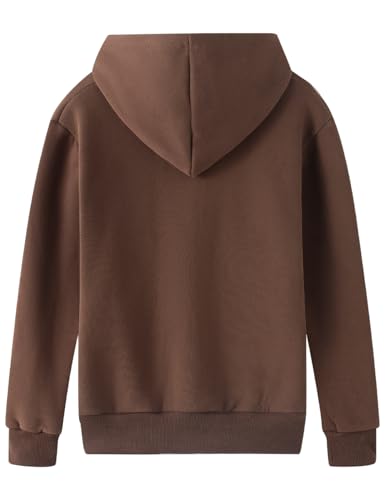 Image of Spring&Gege Youth Solid Fleece Hoodies Pullover Hooded Sweatshirts for Children (3-12 Years)
