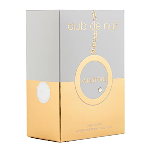 Armaf Club de Nuit Milestone – Aquatic, Fruity, Woody, Musky – Eau de Parfum Spray Long-Lasting Fragrance for Unisex, 1 Ounce / 30 ml