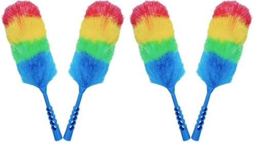 Image of 4 Pack Upgrade 19 inch Static Duster Beandable and Washable - More Fibers Bigger Head Less Loss of Fiber Duster