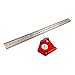 Produktbild FLAMEER Lineal positionierblock holzbearbeitung linie locator stop block diy messwerkzeug mit 300mm stahl lineal