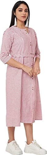 AANIA Pink Maternity Calf Lenght Dresses -L