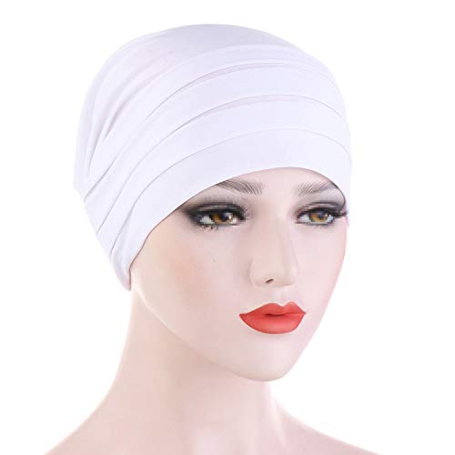 TININNA Frauen einfarbige Mützen Turban Hut Schlafmütze Beanie Bandana muslimisches Kopftuch Headwraps Chemo Hut für Haarausfall, Krebs, Chemotherapie Kopfbedeckung Cover
