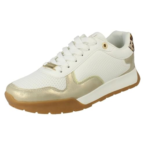 Ladies Elle Sport Casual Trainers F7351 - White Synthetic - UK Size 7 - EU Size 40 - US Size 9