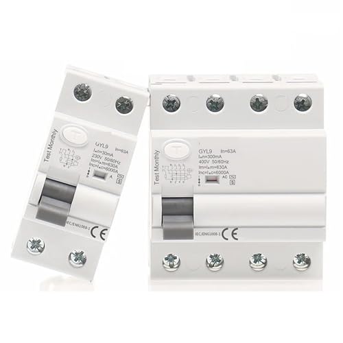 Disjoncteur électromagnétique GYL9 AC-S protection différentielle 4 pôles 40A 300mA