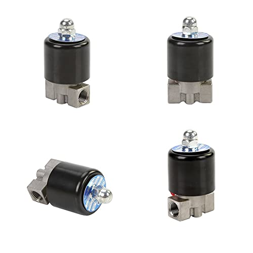Électrovanne en acier inoxydable 1/4 normalement fermée 24VAC pour eau et air - 6