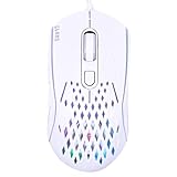 Mouse Gamer USB 7 Botões 7200DPI RGB Clanm Slits MK397 Branco