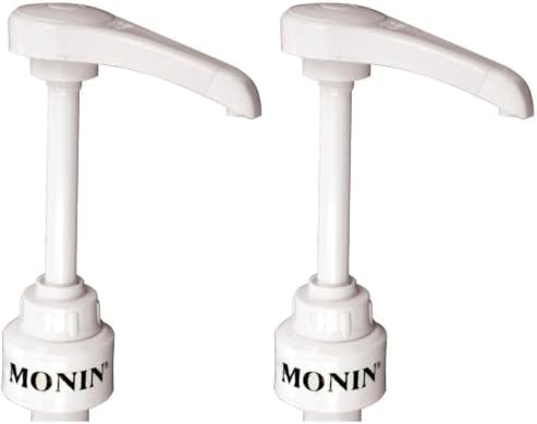 Monin 10ml Pump. Compatible with 700ml Glass MONIN Syrup bottles for Easy Use. Use 2 Pumps for Coffee, 3 Pumps for Frappes, 1-2 Pumps for Cocktails (Pack of 2), White