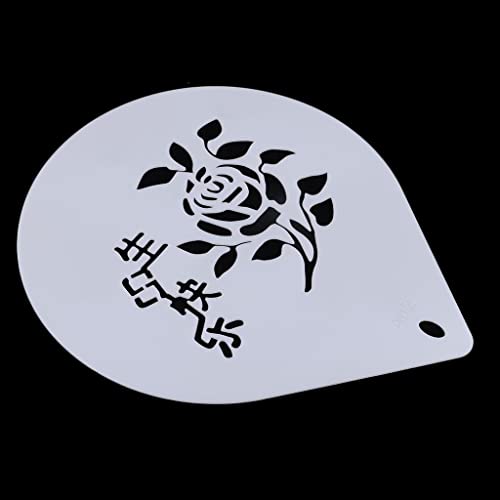 HTC18 10 Inch Patterned Cake Stencil Printing Template Bake Mold White Flower