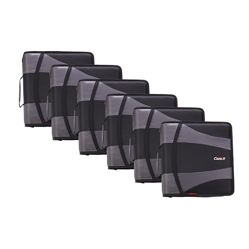Classeur double Case-It noir zippé pour regrouper tous vos documents sans perdre de feuilles