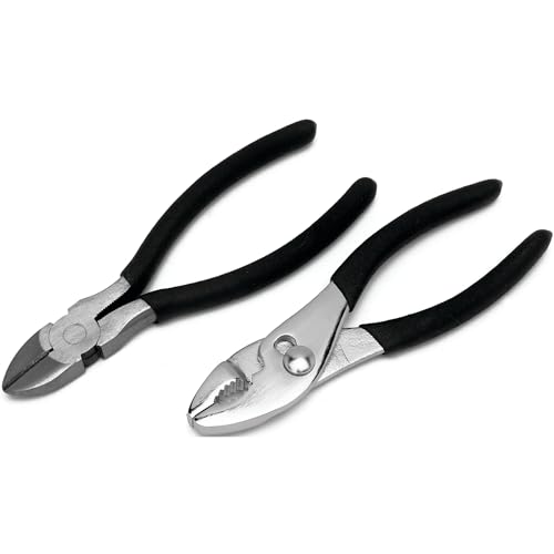 Image of Performance Tool 1434 6 Slip Joint and 6-Inch Diagonal Cutting Pliers - Cushion Grip Handle for Comfort - Versatile Tools for Home or Professional Use