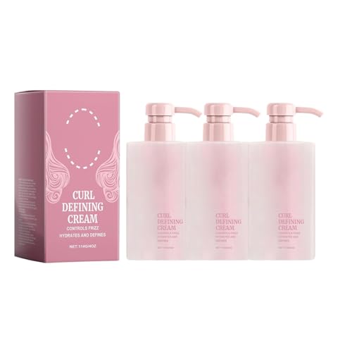 Crema para peinar rizos de larga duración, antifrizz, hidratante y suavizante para cabello rizado y ondulado, crema ligera para definir rizos.