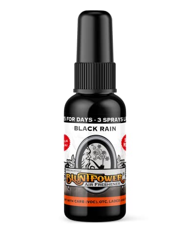 BluntPower (Black Rain, 1 Pack) Concentrated Odor Eliminator & Diffuser Oil - Room Deodorizer, Odor Eliminator, Air Freshener - Premium Oil Based Air Freshener