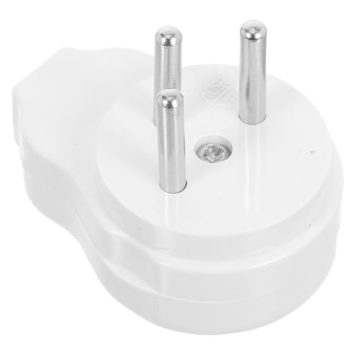 IWOWHERO Enchufe Eléctrico Macho de 3 Pines Estándar Israelí 16A Blanco Conector Cilíndrico para Cable de Extensión Reemplazo de Enchufe de Alimentación para Uso Doméstico E Industrial