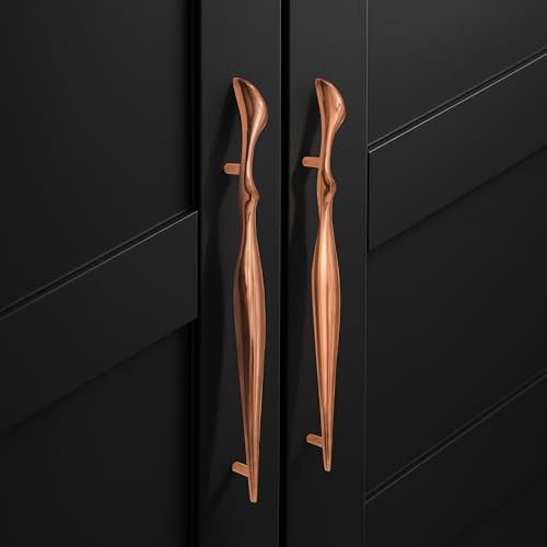 Image of Plantex Cabinet Handle /Kitchen Cabinet Door Handle /Wardrobe /160 mm Cupboard Handle /Door Pull-Push Handle for Home /Office - Pack of 2 (Rose Gold)