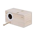 FUBAO Parrot Breeding Nest Box Bird Nest Bird Cage Box Pet Bird Wood Breeding Box for Finch Lovebirds Cockatiel Budgie Conure Parrot (Medium)