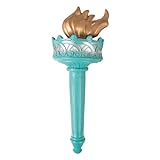P'TIT Clown - 54029 - Torche Statue de la Liberté, Flamme, Flambeau - Accessoire de Déguisement - Carnaval, Soirées à Thèmes, JO, Halloween, Nouvel an, Anniversaire - Plastique - 30 cm