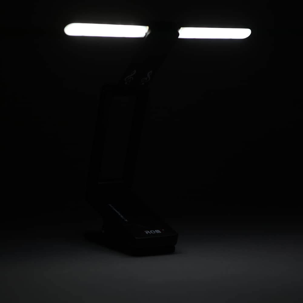HUIOP AL-1 Lampada da leggio Ricaricabile con Clip per Pianoforte Luce da palco a LED Carica USB Portatile compatta Universale,Stand Lampada