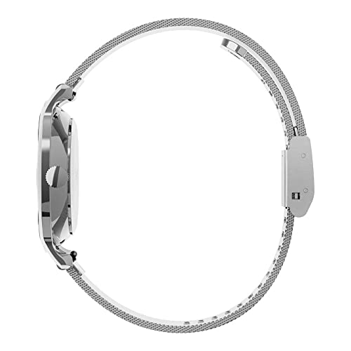 Timex Women's Elegance 31mm Silver-Tone Watch with Colorful Gemstone Accents and Stainless Steel Mesh Band - Image 3