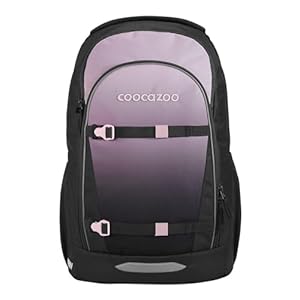 Coocazoo Schulrucksack EVERY „Rose Shadows“, schwarz-rosa, ergonomischer & anpassbarer Tornister, höhenverstellbar, mit Brustgurt & Hüftgurt, ab der 3. Klasse