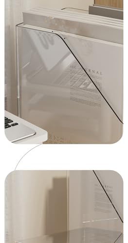 Image of MosQuick Set Of 2 Transparent Sturdy Desk Supplies Organisers Magazine File Holder For Office Acrylic File Rack File Organizer Study Table Accessories Book Holder Table Organizer For Study Table