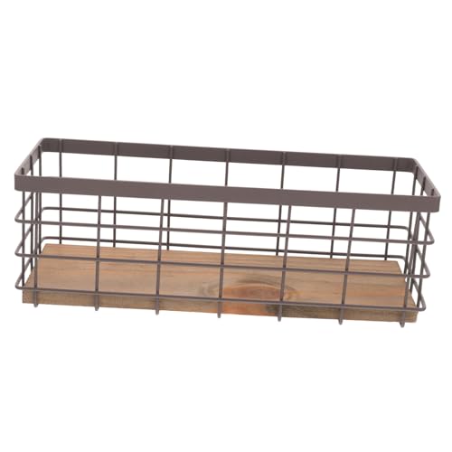 Mobestech Cestino in Ferro Portaoggetti Da Parete Organizer in Metallo Per Cucina Cestino in Filo Metallico Da Scrivania