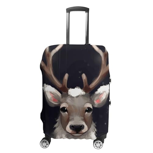 Carry on Luggage Cover Reindeer Suitcase Covers for Luggages Tsa Approved Travel Luggage Sleeve Protector Elastic Suitcase Protector Anti-Scratch Washable Fits 19-30 Inch Case -XL