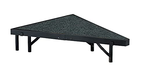 National Public Seating SP488C-02 Stage Pie Compatible with a 4 ft. x 8 ft. x 8 in. Stage Grey Carpet