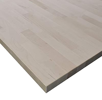 Allwood 1.5" x 24" x 48" Birch Table/Counter/Island Top see all edge options (Sharp edges (no routing))