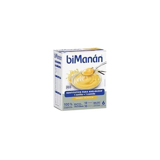 biManán - beSLIM Natillas de Vainilla, Crema Sustitutiva de Comidas para Adelgazar, Bajas en Calorías, Ayudan a Perder y Controlar el Peso, con Proteínas, Vitaminas y Minerales - 6 x 50 g: 300 g
