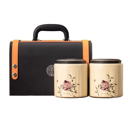 Organizador de Bolsitas de Té Tarro de cerámica for almacenamiento de té suelto, gran capacidad, tuerca, café, cereales, tarro sellado, pastel de té, almacenamiento de cocina, cilindro de té Organizad
