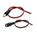 QLXHBOT 10 Pairs 12V 5A DC Power Pigtail Barrel Plug 2.1mm x 5.5mm Male Female Connector Cable for CCTV Security Camera and 12V Power Supply Adapter (Real 18AWG)