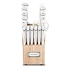 Cuisinart-15-Piece-Knife-Set-with-Block-High-Carbon-Stainless-Steel-Forged-Triple-Rivet-Natural-C77CTR-15P Cuisinart 15-Piece Knife Set with Block, High Carbon Stainless Steel, Forged Triple Rivet, Natural C77CTR-15P