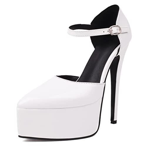 Roimaash Women Dressy Platform Pumps Stiletto High Heels Pointed Toe