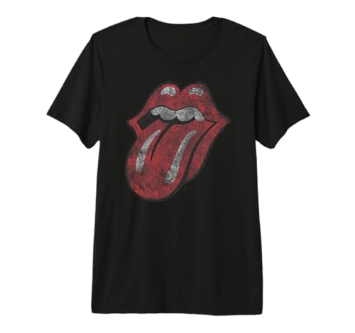Mens The Rolling Stones Distressed Tongue Premium Tri-Blend T-Shirt