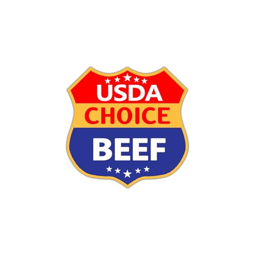 USDA Choice Beef Food Labels,1.8x1.5 Inches USDA Choice Stickers Grade for Beef Grocery Store,500 Pcs Per Roll