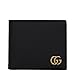 Gucci Men’s GG Marmont Bi-Fold Wallet – Style 428726 DJ20T 1000 – Black Calfskin Leather, Double G Hardware, Made in Italy