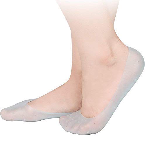 New Creation Anti Full Length Silicone Foot Protector Moisturizing Socks for Foot-Care and Heel s Pain Relief for Men and Women Gel Heel Protectors Heel Guards Heel Spur Relief Heel Free Size