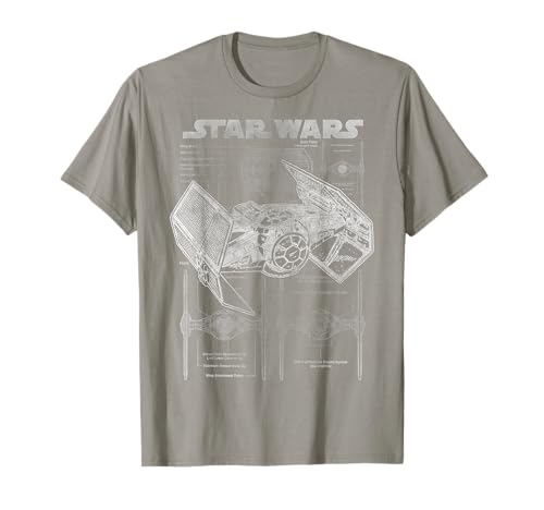 T-shirt Star Wars TIE Fighter blueprint pour fans de science-fiction