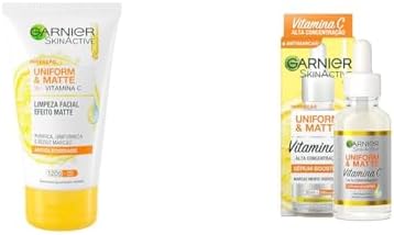 Kit Garnier Uniform & Matte Limpeza Facial + Sérum Facial