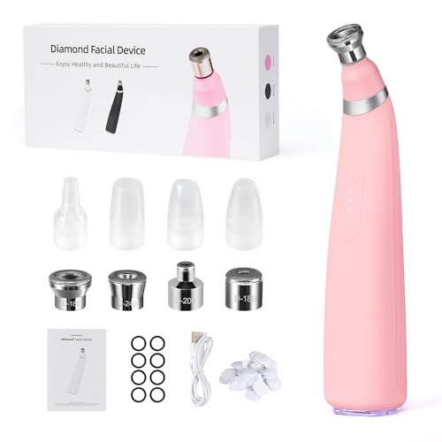 IeBilif Diamond Microdermabrasion Machine, 3 Modes Diamond Microdermabrasion Dermabrasion Machine for Blackhead Removal, Professional Portable Home Tr