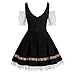 yolsun Oktoberfest Costume for Women, Bavarian Dirndl Costume Adult Off Shoulder German Beer Festival Dress Up Halloween (Black, Medium)