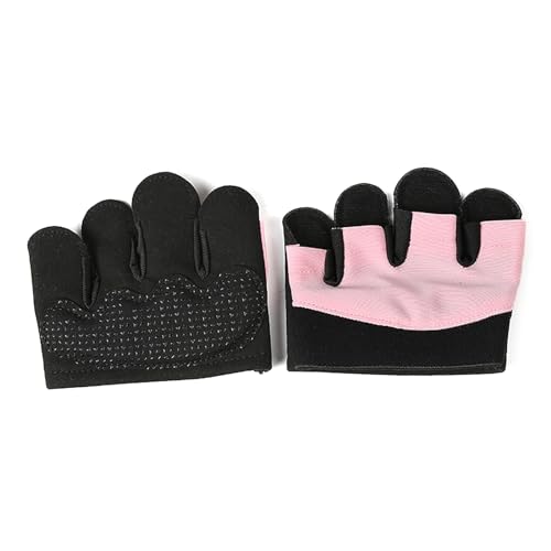 Chevnzev 2 guantes de entrenamiento de silicona antideslizantes con cuatro dedos, guantes de entrenamiento de pesas, guantes de gimnasio, guantes de levantamiento de pesas para hombres y mujeres